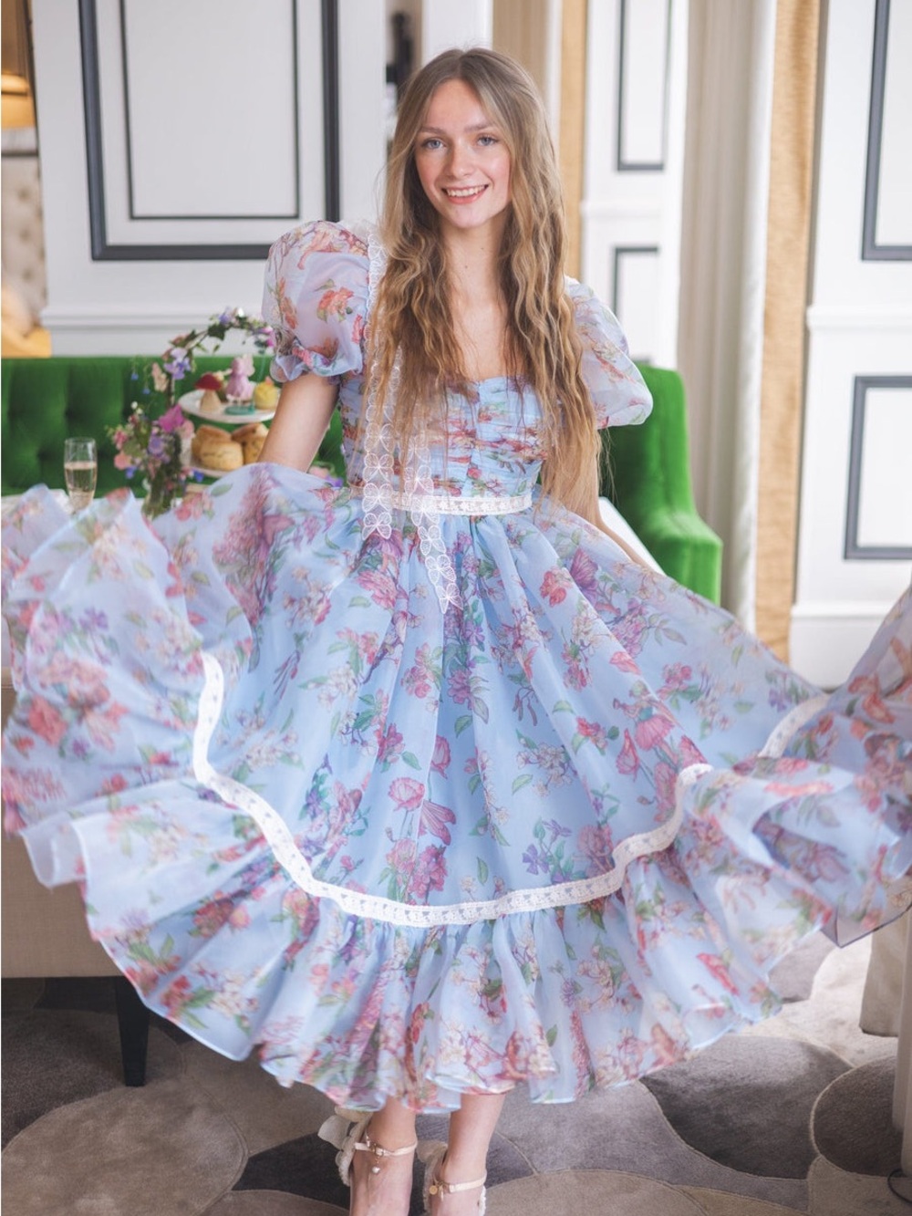 Blue Magic Fairy Soirée Midi Dress